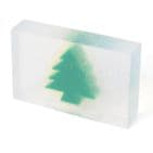 Christmas Tree Glitter Snowmusk Glycerin Soap Slice - Bath Bubble & Beyond 120g